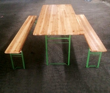 Wooden Picnic Table and Bench - Festival Hire